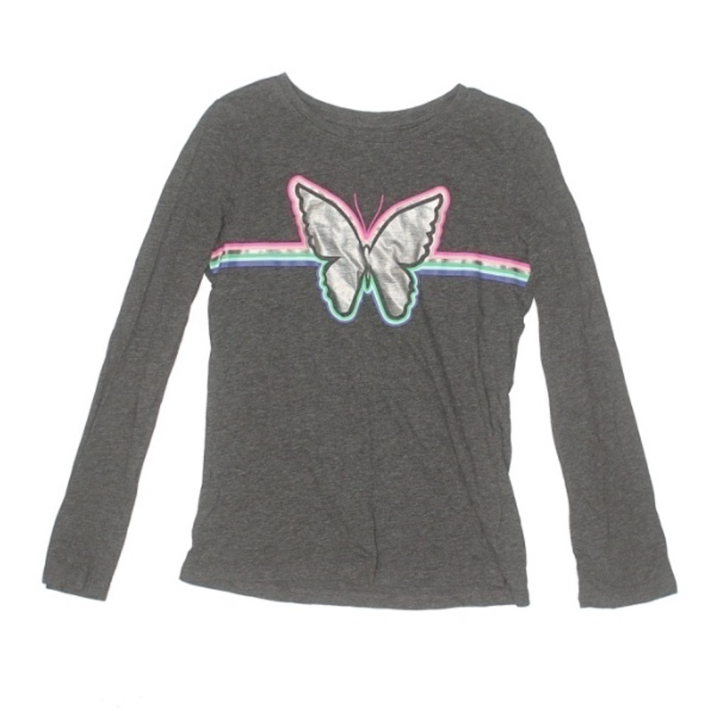 Gap Casual Butterfly Long Sleeve Graphic T-shirt